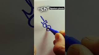 How to style the letter of..SH..#calligraphicalphabets #stylish sign
