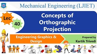 L 40 Concept of Orthographic Projection|Engineering Graphics and Design | Mechanical