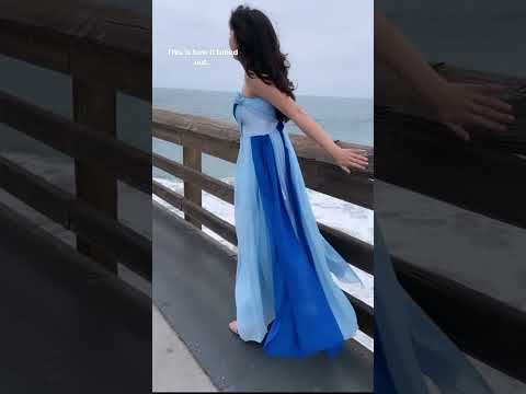 The dress my mom made for my first prom in 2022#shortsfeed 💗🌌☔️