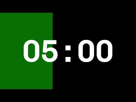 5 MINUTE COUNTDOWN TIMER WITH ALARM - 4k Visual Fullscreen Progress