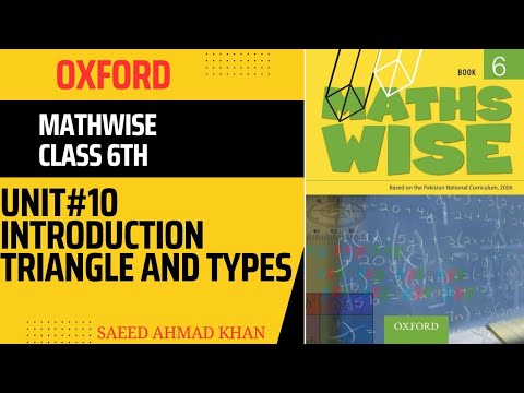Oxford Mathwise  Class6th |Unit10 | Introduction Triangle and Types of Triangle | Pashto
