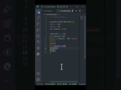 Node JS | Console Time   #shorts