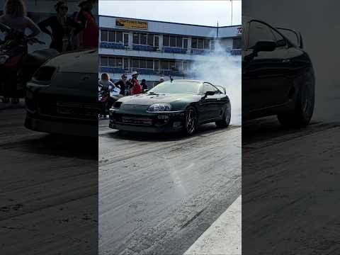 Would you choose a 7 second mustang or supra!? #supra #mustang #2jz #v8 #turbo #dragracing #race