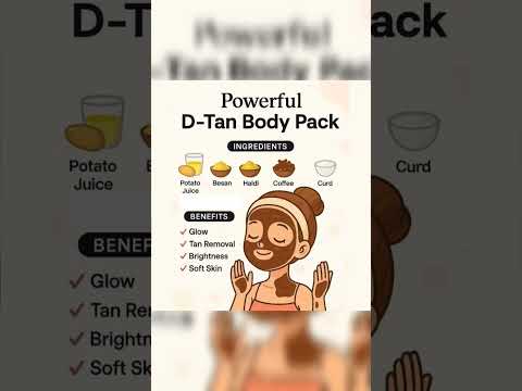 Homemade DTan powerful body pack #skincare #youtubeshorts #skincareroutine #beautytips #shorts #skin