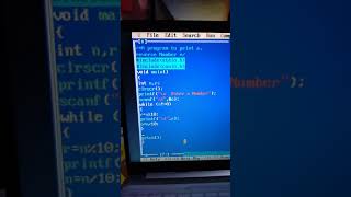 A program to print a reverse number #shorts video # Coding kre