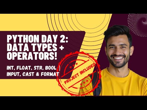 Python Day 2: Data Types, Operators & Mini Projects (BMI Calculator + String Reverse)