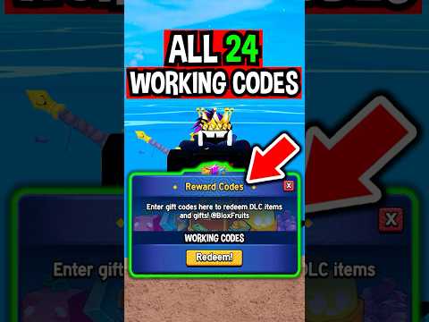 All 24 CODES in Roblox Blox Fruits..