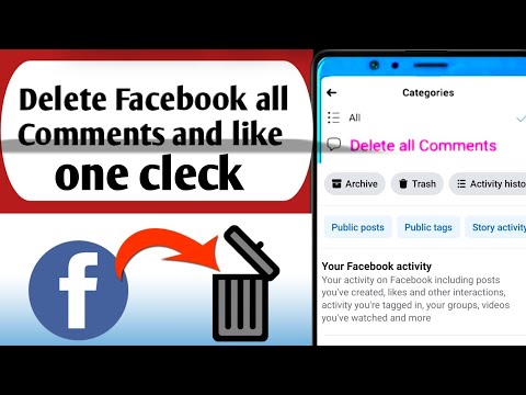 delete Facebook comment and like