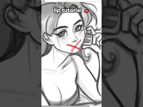 ❤️ Lip tutorial trend 💋  #artmeme #artmemes #drawingtutorial #drawingprocess #fyp #trends  #tutorial