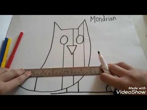 Cubism owl Mondrian