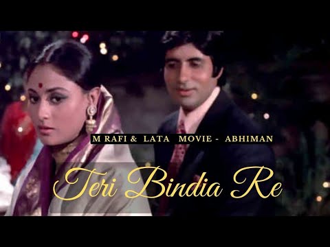 Teri Bindia Re- Abhimaan Song   Amitabh Bachan ,Jaya Bhaduri | Lata mangeshkar | Mohammed Rafi