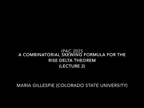 A combinatorial skewing formula for the rise delta theorem Lecture 2
