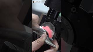 Crimping a Dual Barrel Compression Lug on the Hydraulic Press at LayerZero Power Systems