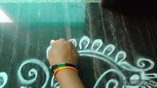 Small freehand flowers beautiful rangoli designs #simple freehand daily rangoli designs