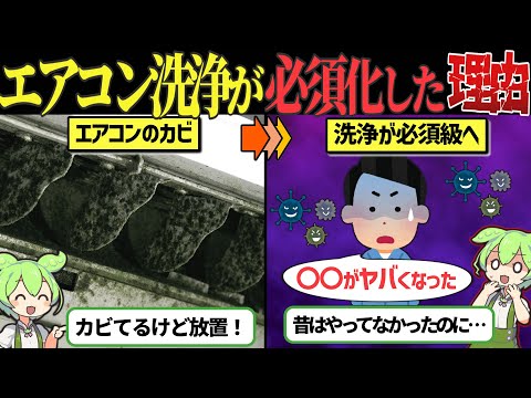 昔はいらなかったのに…なぜ今「エアコン内部洗浄」が必須レベルになっているのか【ずんだもん＆ゆっくり解説】