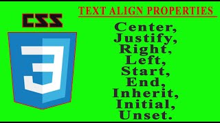 CSS3: Text-Align Properties