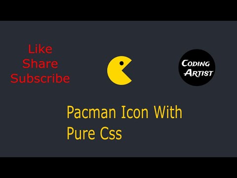 Pac-man Icon With pure CSS