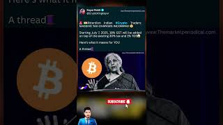 New Crypto Tax INDIA 😱 GST !!! #cryptocurrency #india #bitcoin