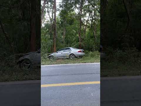 Car comes off the road (Doi Nok Samoeng)