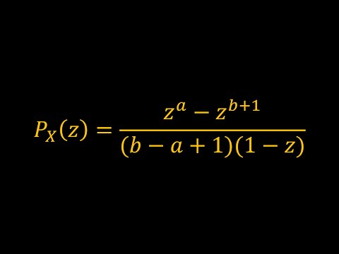 Probability Generating Function for the Discrete Uniform Distribution