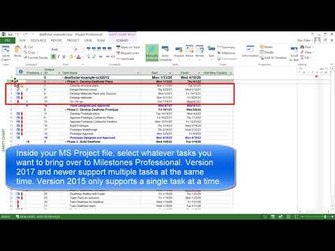 Milestones Professional Tutorial - Multiple MS Project Files