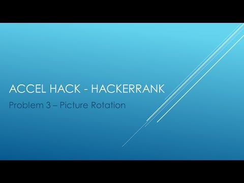 Picture Rotation | HackerRank