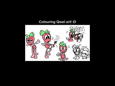 Colouring Qwel art cuz I'm bored :] #dandysworld #colour #art