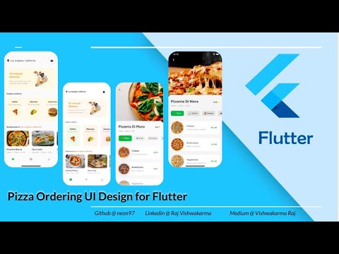 Pizza Ordering App || Food Delivery || Flutter Design Speed Code