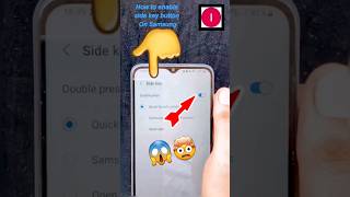 🤔𝙃𝙤𝙬 𝙩𝙤 𝙚𝙣𝙖𝙗𝙡𝙚 𝙨𝙞𝙙𝙚 𝙠𝙚𝙮 𝙗𝙪𝙩𝙩𝙤𝙣 𝙞𝙣 𝙎𝙖𝙢𝙨𝙪𝙣𝙜? || #shorts #samsung