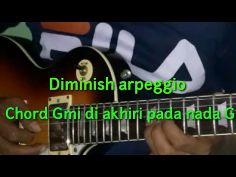 Tutorial belajar Gitar Latihan Chord Gmi dengan slide up, slide down diminish arpeggio