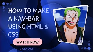 How to Create a Navigation Bar Using HTML & CSS Only (Beginner Friendly)