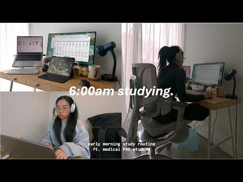6AM Productive Mornings ☀️🍵 | early studying and research, morning routine, days in my life