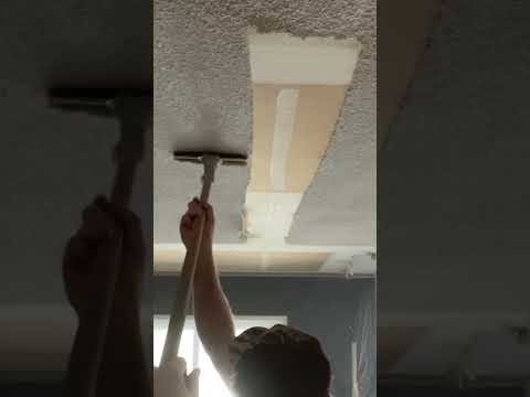 Acoustic removal #drywall #construction #huntingtonbeach #satisfying