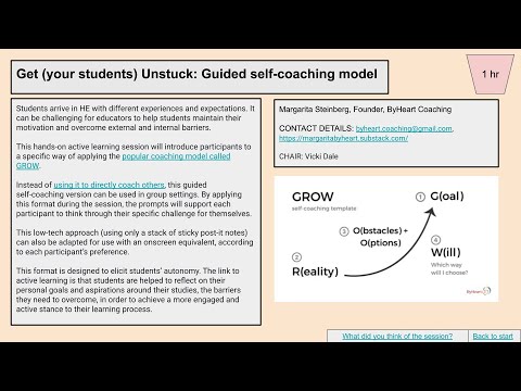 Session 8B: Get (your students) Unstuck