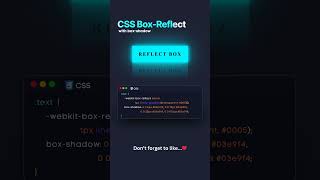 css reflect box #csswebdesign #reflects #htmlcss #htmltutorial