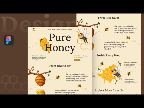Designing a Website for a Honey Brand in Figma | Figma Tutorial for Beginners