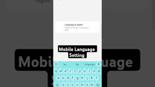 Mobile language settings #music #newsong #mobile #mobilesetting