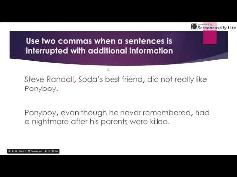 Writing Tutorial   Comma Rules