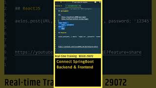 Connect Spring Boot Backend to ReactJS Frontend (API Calls) | Java Springboot | ReactJS #coding