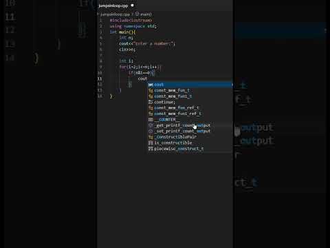 Cpp program to check if a given number is prime or not | C++ | VScode
