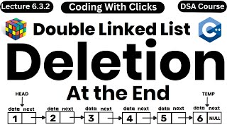 Deletion At End in Doubly Linked List | Deletion at end of the list | Deletion At End in Linked List