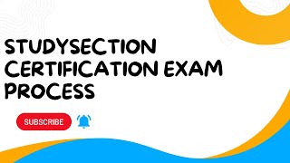 StudySection Certification Exam Process