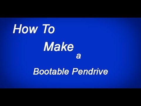 how to make a bootable USB pendrive using CMD