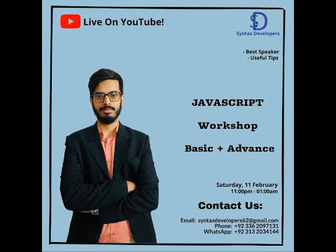 JavaScript Live Workshop | Syntax Developers