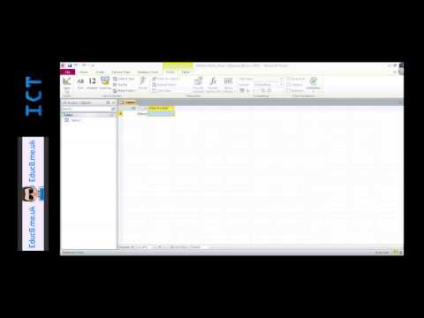 Databases Part I - Creating a database in Microsoft Access
