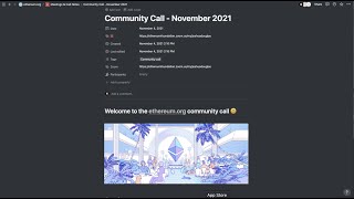 Ethereum.org Community Call - November 2021