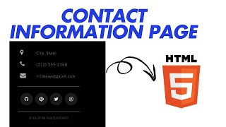 Contact Information Page using HTML and CSS || HTML mini project for beginners