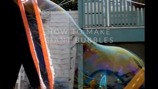 How to make Giant Bubbles with dish soap. Easy Lockdown Science for home schooling kids & toddlers.