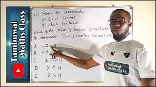 NECO 2020 Question 21 | Logical Reasoning