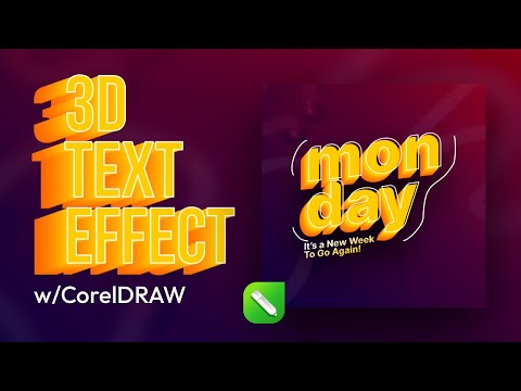 How to Create 3D TEXT EFFECT | CorelDRAW Tutorial